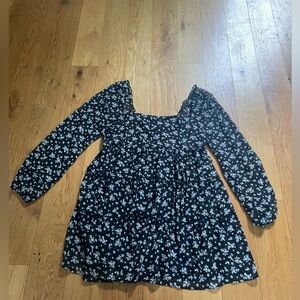 Black Floral Mini Dress